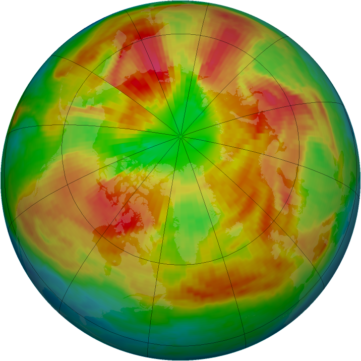 Arctic ozone map for 17 March 2002
